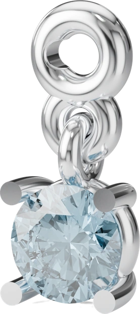 March Birthstone Charm in Silver