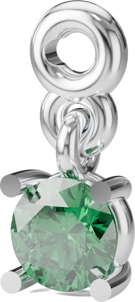 May Birthstone Charm in Silver