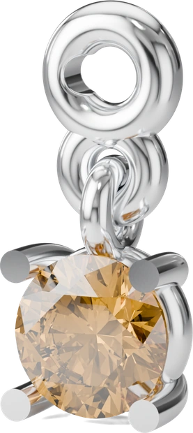 November Birthstone Charm in Silver