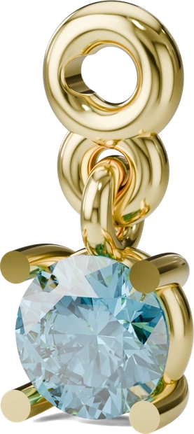 December Birthstone Charm in Gold