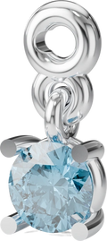 December Birthstone Charm in Silver