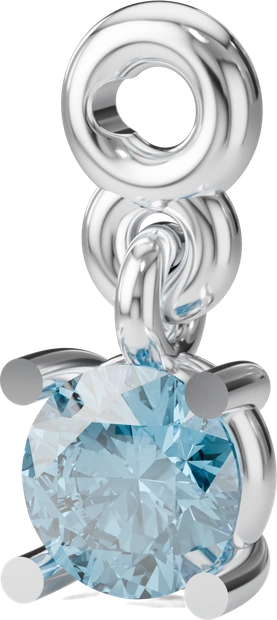 December Birthstone Charm in Silver
