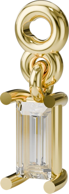 Baguette Sparkle Charm in Gold