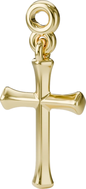 Cross Charm in Gold