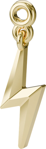 Lightning Bolt Charm in Gold