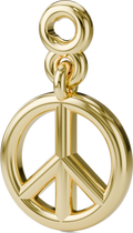 Peace Sign Charm in Gold