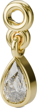 Pear Sparkle Charm in Gold