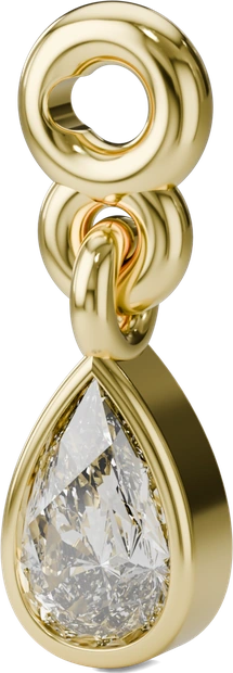 Pear Sparkle Charm in Gold