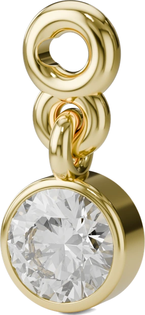 Round Sparkle Charm in Gold