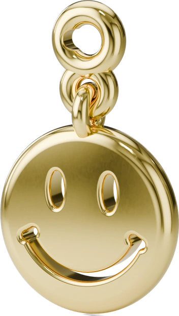 Smiley Charm in Gold