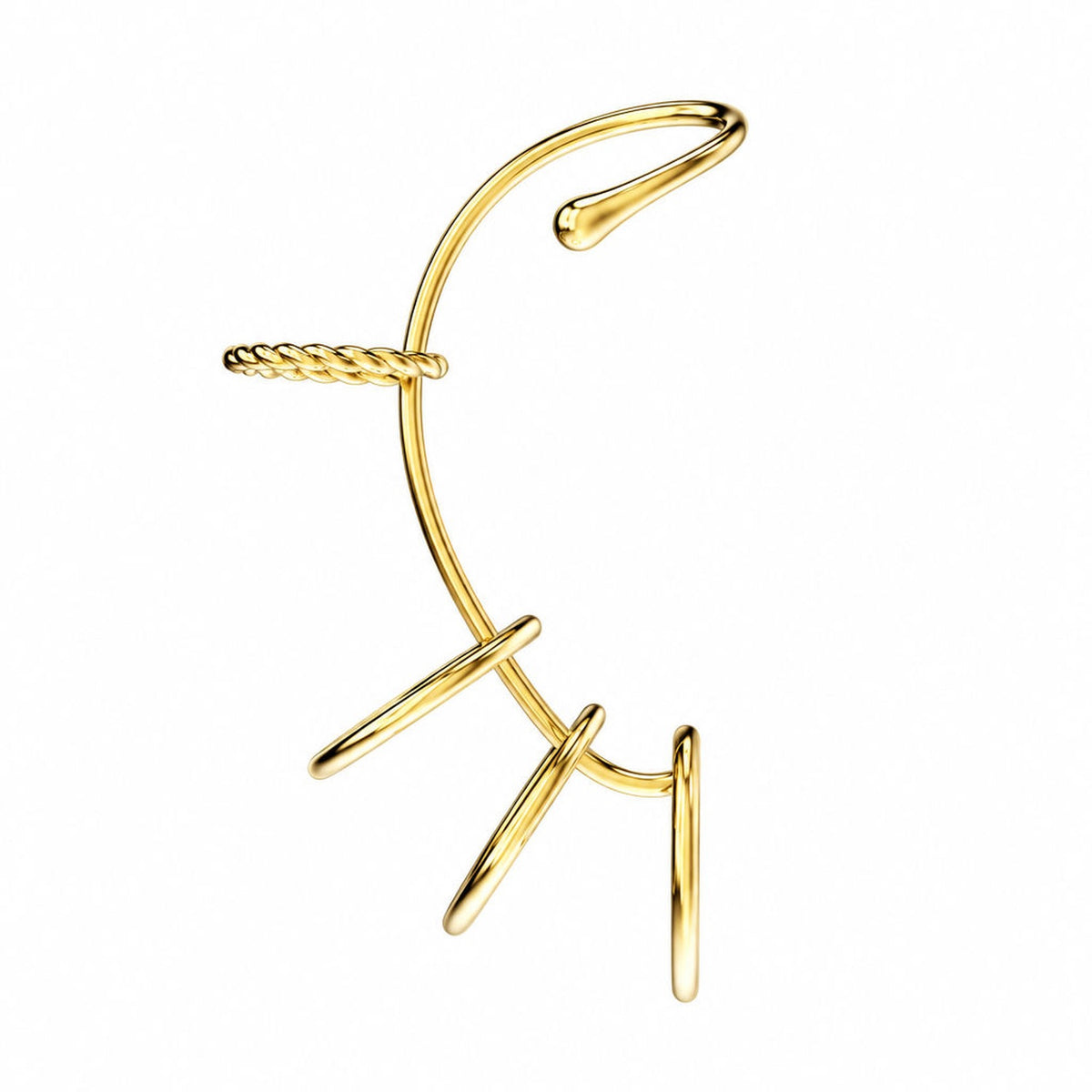 Gold Charm Cuff front view